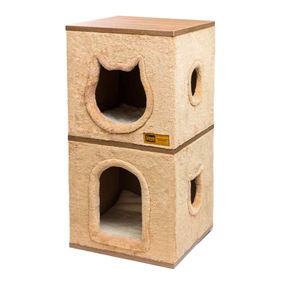 Mueble De Melamina 2 Niveles C&P (40x40x80 Cm) Beige/Camello, , large image number null